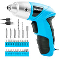 Hi-Spec 3.6V USB Electric Screwdriver for Home Repairs and Assembly, Blue - color: Blue