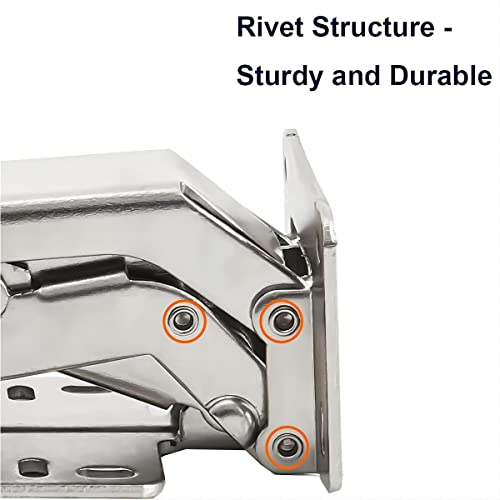 Qrity 2X Pack of Big Kitchen Cabinet Door Hinges Cupboard Door 170 Degree Hinges + 16 Fixing Screws - Large Angle Door Hinges - No Slot Required - Easy to Install (Pack of 2) - size: 2 Pcs Hinges (Pack of 2)