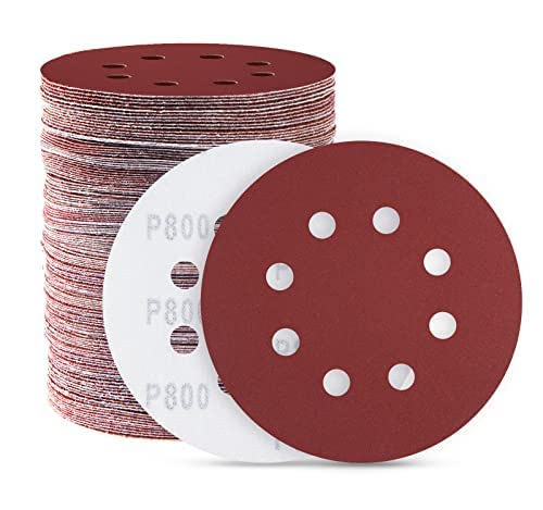 S SATC 5 Inch Orbital Sandpaper Hook and Loop Sanding Discs 800 Grit Orbital Sander Pads 150 Pack - style: 150PCS 5 Inch 800 Grit