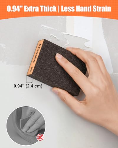 10 Pack Sanding Sponge, Washable and Reusable Sanding Block, Wet or Dry Use