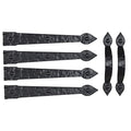 Household Essentials Hinge IT Premium Carriage House Handle & Hinge, Black Garage Door Magnet, 4 Hingle 2 Handles (Pack of 1) - size: Pack of 1, style: Premium Hinges