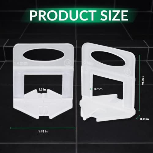 KMS 500 Tile Spacers 1/16" – Tile Spacer Leveling System for Professional Tile Installation, Consistent Gap Tile Leveling Spacers - color: 500 Tile Spacers 1/16"