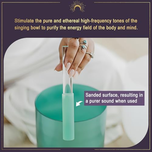 4 Pcs Singing Bowl Mallet Set Includes Solid and Hollow Acrylic Silicone Rubber Striker Mallet for Playing Quartz Crystal Singing Bowls with Bundle Pocket(WhiteGreen) - color: WhiteGreen