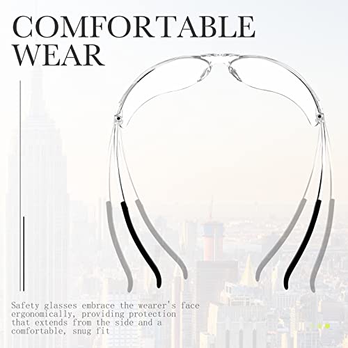 12 Pack Safety Glasses Bulk for Men Women, Tinted Safety Glasses, Clear - color: Clear