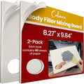 Calvana Car Body Filler Repair Kit, Includes Multi-Layered Disposable Paper - size: 2 Set Mixing Board