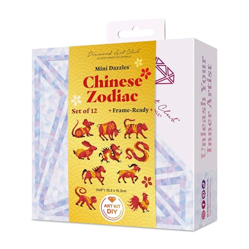 DIAMOND ART CLUB Mini Dazzles- Chinese Zodiac Diamond Art Kits for Adults - color: Chinese Zodiac