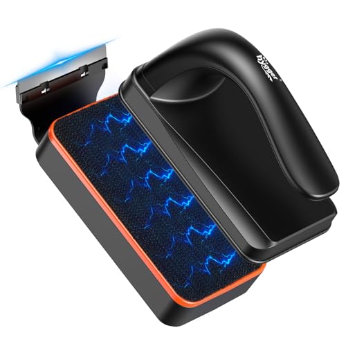hygger Magnetic Aquarium Fish Tank Glass Cleaner,Detachable Dual-Blades Brush Tool with Floating Scrubber, Double Side Magnetic Scraper for 0.4-0.8 Inch Thick Glass Aquariums Tank (L) - size: L