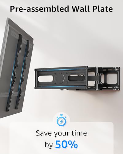 EconoMe TV Wall Mount for Most 32-65 inch Flat Screen/LED/4K TVs, TV Mount with Swivel and Tilt Articulating Dual Arms, Full Motion Wall Mount up to 16” Stud, Max VESA 400X400mm, up to 99lbs - size: for 32-65 inch TV,Full Motion TV Mount