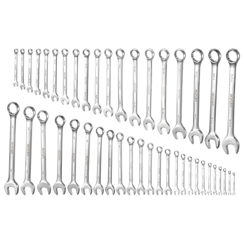VEVOR Combination Wrench Set, 44-Piece SAE and Metric - size: 44PCS (Metric&SAE), style: Regular