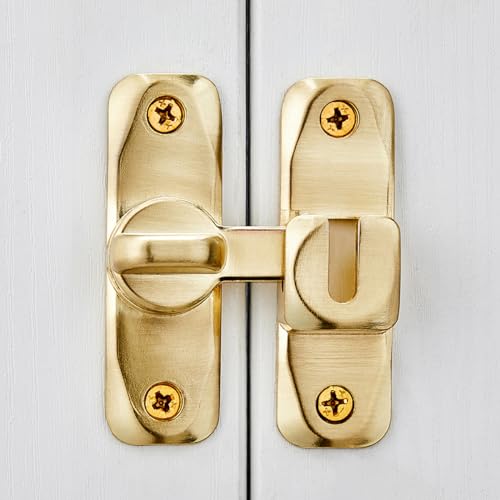 Gold Barn Door Latches,90/180 Degree Gate Lock_B - color: Gold