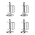 POWERTEC U-Bracket Leg Levelers 4PK, Heavy Duty Adjustable Furniture Feet for Work Bench/Cabinet/Desk, w/Non-Marring Pads (71151) - size: U Bracket Leveler, Set of 4