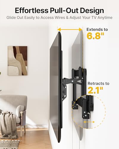 monTEK Heavy Duty Tilting TV Wall Mount for 55–105" Large TVs up to 200lbs - size: 55"-105" TV