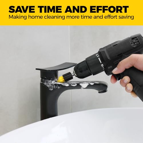 Holikme 6pcs Drill Brush Multi-Purpose & Grout Head,Crevice Cleaning Brush