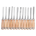Wood Turning Chisel Set, 12Pcs x 8in/20cm HSS Blades