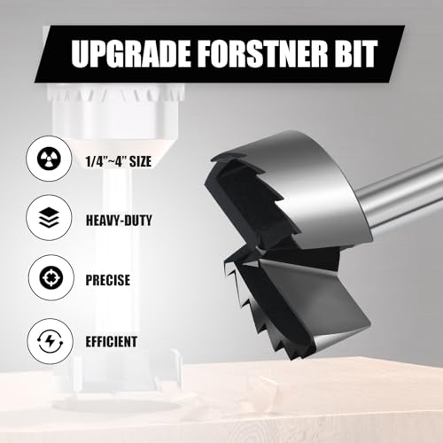 1/4 Inch Forstner Drill Bit Woodworking, 1/4" Forstner Bit Wood Drill Bits - size: 1/4 in