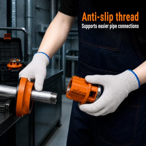 Ratchet Pipe Threader Kit w/ 4 NPT Dies (1/2", 3/4", 1", 1-1/4"), Heavy-Duty 9SiCr Steel Threading Tool for Galvanized, Iron, Copper & Aluminum Pipes, Portable with Storage Case - size: 1/4" - 1-1/4" (4pcs)