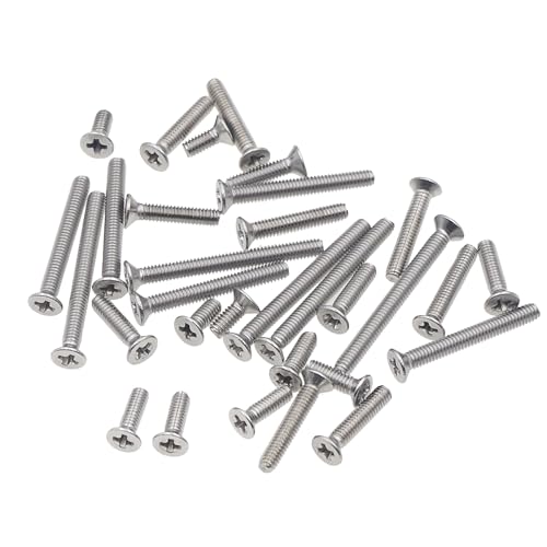 160PCS Metric M2.5 304 Stainless Steel Phillips Flat Head Screw Kit - size: M2.5