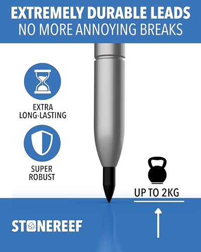 Carpenter Pencil Set with Sharpener & 7 Refills – Deep Hole Marker Mechanical Pencil for Wood, Metal & Plastic – Durable Woodworking Marking Tool