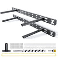 2pcs Floating Shelf Bracket Heavy Duty,Decorative Floating Shelf Hardware Hidden Black Metal Fireplace Mantel Brackets (18"X6"X1.0" with Tools ) - size: 18"X6"X1.0"