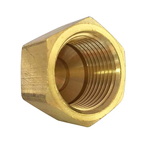 Brass 45 Degree Flare Cap 1/2" Tube OD SAE Fitting 5pcs - size: 1/2" Tube OD