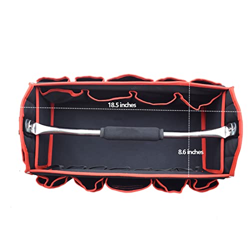 TOOLEAGUE 19 Inches Heavy Duty Tool Bag 25 Pockets,1680D Fabric Tool Bags