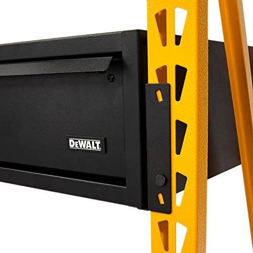 DEWALT Work Surface and Locking Drawer Accessory Kit, Compatible with 4-Foot Storage Rack, Over 900 lb. Work Top Capacity, Smooth Opening - style: Work Surface and Locking Drawer Accessory Kit