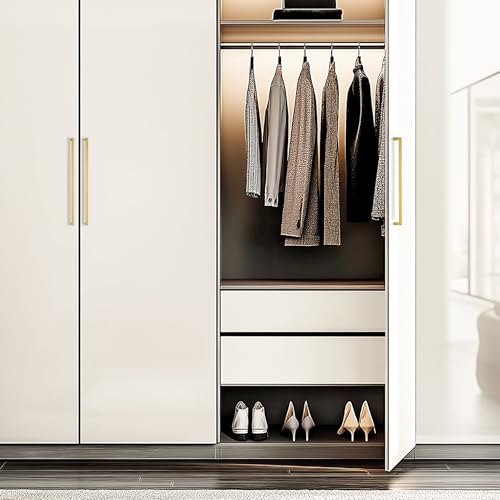 JOY DECOR Gold Cabinet Handles Square Cabinet Pulls 13-4/5 Inch CC, 10 Pack - size: 13-4/5 Inch Hole Center