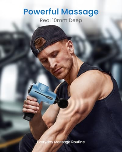 RENPHO Active Massage Gun, Deep Tissue Percussion Back Massager - color: Shadow-blue