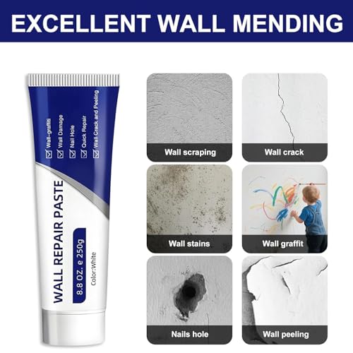 (2PCS) Efficient Drywall Repair Kit with Scraper, 2026 New Quick Drying Wall Mending Agent for Holes & Cracks Nail Holes, Multi-Functional Drywall Patch Paste Repair Kit for DIY Home Fix