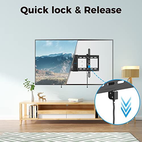 USX STAR Tilting TV Wall Mount for Most 42-90 Inch TVs Fits Up to 24 inch Studs, Low Profile Wall Mount TV Bracket with Quick Release Lock & Extending Arm, Max VESA 600x400mm, Holds up to 120 lbs - size: For 42-90'' TV