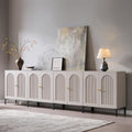 IFGET 123.5"W Modern Arch Sideboard Buffet Cabinet with Storage, Light Grey - color: Light Grey, size: 4 Pieces