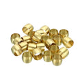 YOKIVE 25 Pcs Brass Ferrule Fittings, Compression Sleeves Ferrule Ring Assortment Kits, Great for Air Water Tubes (Brass Tone, 6mm Hole ID) - size: 6mm