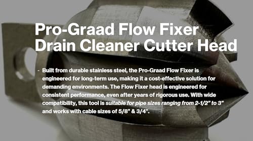 Flow Fixer Drain Cleaner Cutter Head 2", Ball, Slot, for 2-1/2" - 3" Pipes - style: 2" (for 2.5" to 3" Pipes) Drain Cleaner Cutter Head