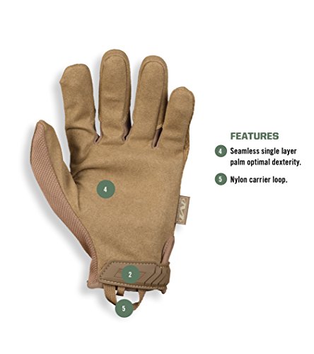 Mechanix Wear Original Tactical Gloves, Coyote Brown, Small - color: Brown, size: Small
