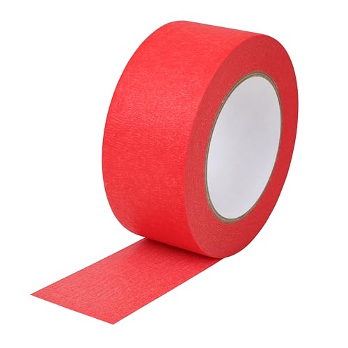 Red Painters Tape 2 inch Wide Red Masking Tape Paint Tape Red Paper Tape 2 inch x 55 Yards - color: Red, size: 2 Inch