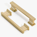 Champagne Bronze Kitchen Square Cabinet Handles 3.75 Inch 10 Pack - color: Champagne Bronze, size: 3.75"/96MM Hole Center