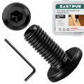 20Pcs M6-1.0 x 16mm Flat Head Socket Cap Screws Bolts 304 Stainless Steel Black Zinc Plated Furniture Bolts, Fully Threaded M6 Bolt with Hex Spanner - size: M6 x 16mm