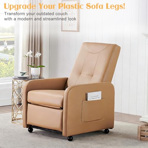 4 Inch Wooden Sofa Legs of 4 Wood Furniture Legs Couch Feet Replacement Sofa Furniture Replacement Sofa Legs Replacement for Sofa Couch Chair Cabinet Dresser Ottoman Bed Riser, 4 Pack - color: Black