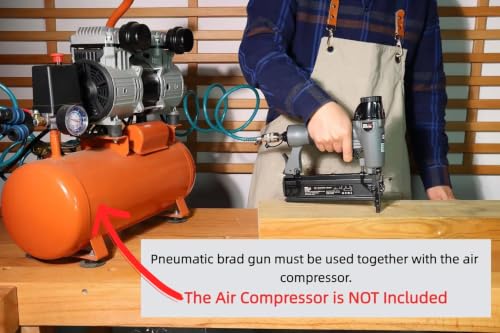 NEU Master Nail Gun, 2 in 1 Pneumatic Brad Nailer/Staple Gun