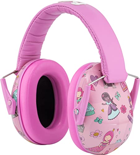 Snug Kids Earmuffs – Noise Reduction for Toddlers & Children – Adjustable, Lightweight, Foldable, Soft & Comfortable - color: Princess