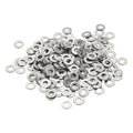 Flat Washers, 304 Stainless Steel Hardware Assorted Washer, 10 x 4 x 1 mm Fit for Bolts Screws Industrial Use (300 Pack, Silver) - size: 10 x 4 x 1 mm