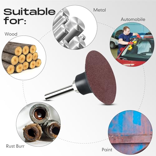 Newwiee 150 Pieces 2 Inch Sanding Discs 150 Grit Discs Die Grinder Sanding Disc for Surface Prep Strip Grind Polish Finish Burr Rust Paint Removal Red - style: 150 Grit
