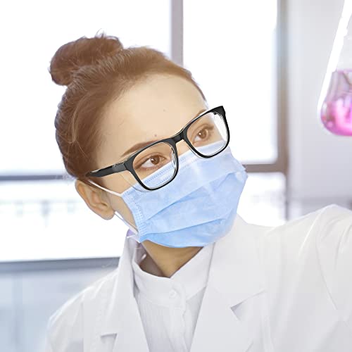Safety Glasses Anti-Fog Eye Protection Blue Light Blocking Glasses for Women Men - color: Black&grey