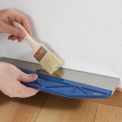 2 Pcs Paint Edger Tool for Walls, Paint Trim Guard 12-Inch Trim Painting Tool for Precise Trimming(Blue+Red)