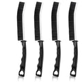 4 Pcs Multi-Purpose Hard Bristle Crevice Cleaning Brush Small Deep Gap Cleaning Tools Scrub Brushes Household Use Versatile Thin Grout Brush for Kitchen Window Tile Bathroom Shower Corner Toilet Black
