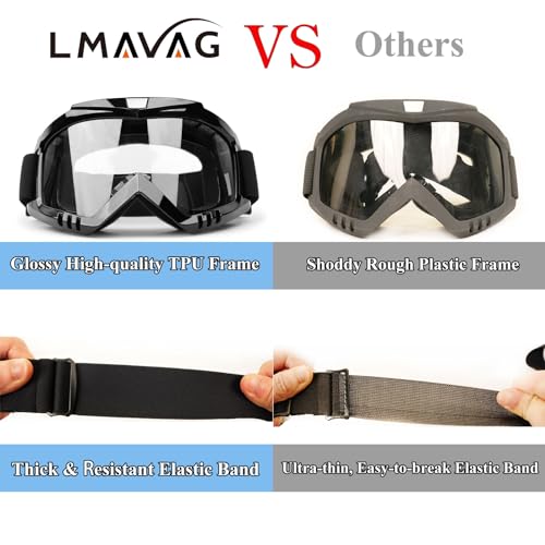 Professional Motorcycle Motocross Goggles 2-Pack Dirt Bike ATV - color: Clear Lens