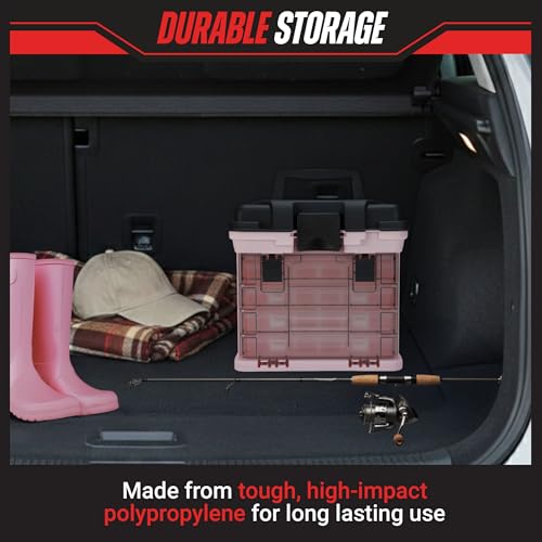 Stalwart Portable Tool Box for Women or Men, Pink, 10 x 7 x 10.5in - color: Pink