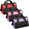 Sanwuta 3 Pack 16 Inch Tool Bags, Classic, Red, Pink, Light Purple - color: Red, Pink, Light Purple, size: 16 Inch, style: Classic