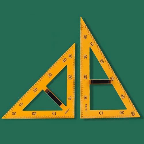 Math Ruler Magnetic Classroom Math Geometry Tool Set Enhances Classroom Learning, Easily Mounts to Blackboard Protractor Measuring Ruler Triangle Ruler (2pc) - size: 2pc