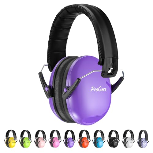 ProCase Noise Cancelling Headphones for Kids/Toddlers SNR 27dB Ear Muffs - color: Purple
